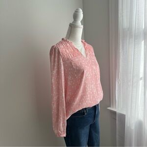 NEW Without Tags, Pink and White Smocked Blouse. So pretty and romantic.